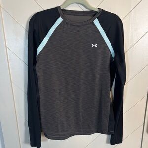 Under Armour Black, Gray & Blue Long Sleeve Cold Gear Shirt